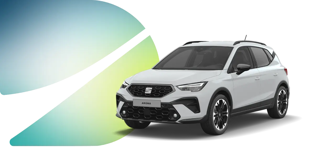 Seat Arona in front of the Drive logo
